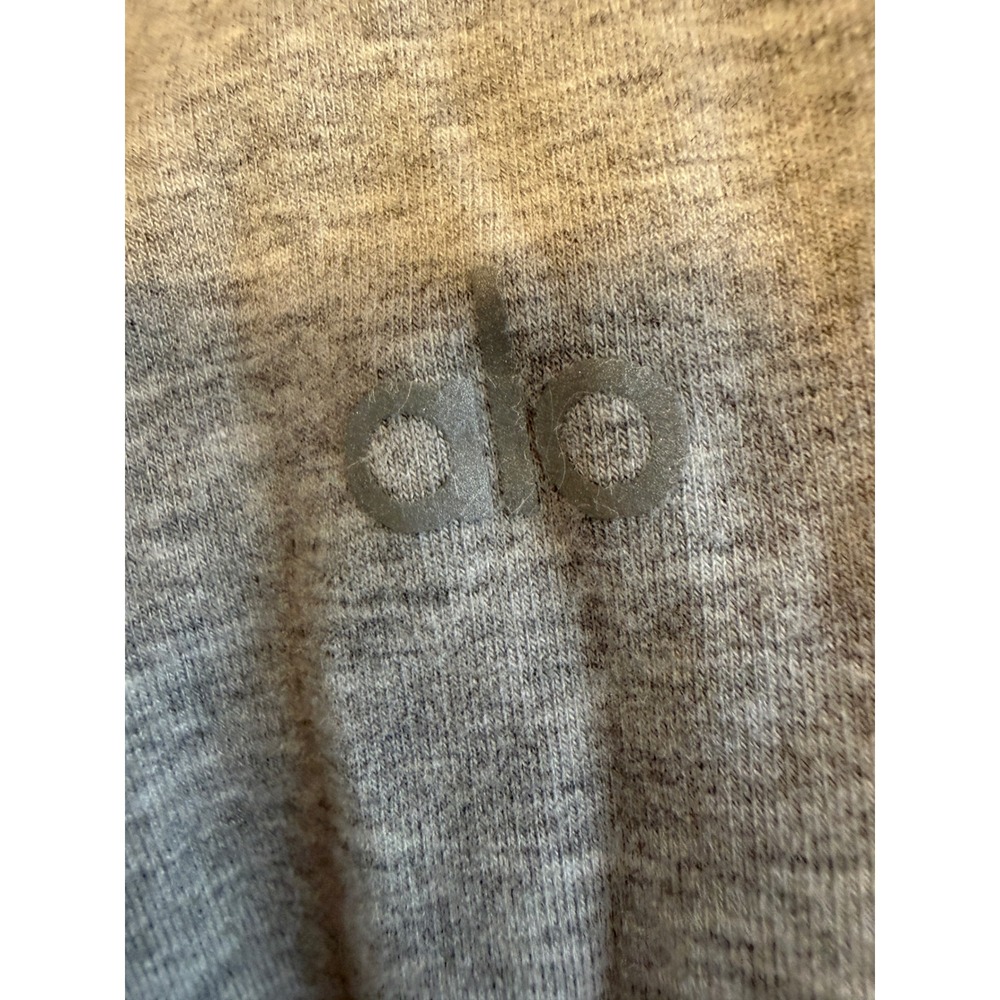 Alo Yoga Urban Moto Sweatpants Heather Grey Ribbed Joggers Womens no drawstring - Picture 5 of 10